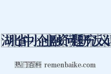 湖北省中小企业融资问题研究反义词是什么意思的图片
